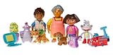 Dora Explorer Gift Set: Dora`s Talking Doll House Figures - Dora, Backpack, Puppy, Diego w/Jaguar, Abuela, Tico, Boots