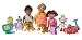 Dora Explorer Gift Set: Dora's Talking Doll House Figures - Dora, Backpack, Puppy, Diego w/Jaguar, Abuela, Tico, Boots