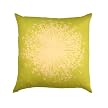 Thai Silk Decorative Pillow - Green Dandelion (16x16")