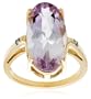 10k Yellow Gold Pink Amethyst Ring, Size 6