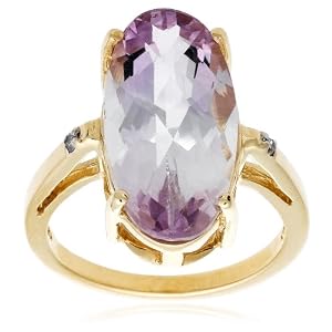 10k Yellow Gold Pink Amethyst Ring by Amazon.com Collection