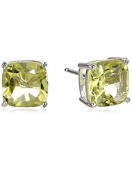 Sterling Silver 8mm Cushion Gemstone Solitaire Earrings