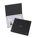 Oxford Certificate Holder, 80lb Linen Stock, 8 1/2" x 11 Inches, Black, Five per Pack (29900-055BGD)