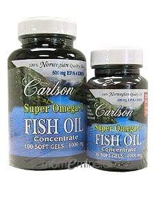 Super Omega 3 Fish Oil 1000 mg 130 gels by Carlson Labs