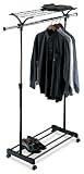 Organize It All Adjustable Garment Rack with Shelf