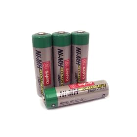 Sanyo 2,500 mAh AA NiMH Rechargeable Batteries (4-Pack)