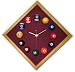 12in Diamond Billiard Clock Oak & Wine Mali Felt - Casino Supplies > Accessories > Mi...