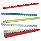 Trend Enterprises Sparkle Scalloped Terrific Trimmers. Variety Pack, 4 Colors, 130' (T-92901)