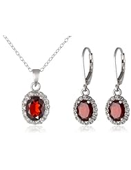 Sterling Silver Pendant Necklace and Earrings Jewelry Set
