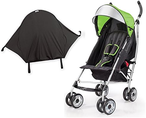Summer Infant 3D Lite Convenience Stroller with Rayshade Stroller Cover, Green