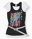  : Hannah Montana Girls Layered "Secret Star" Tee with Belt