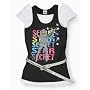 Hannah Montana Girls Layered "Secret Star" Tee with Belt