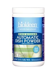 Biokleen Free & Clear Automatic Dish Powder, 32-Ounce Bottles (Pack of 12)