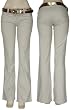 YMI Stretch Cotton Slub Pants W/ Metallic Belt