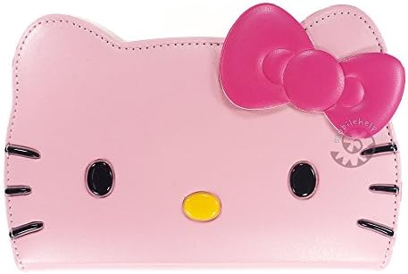 HELLO KITTY Face Flip Case for Apple iPhone 5C Strap included Wallet Cover (Baby Pink)