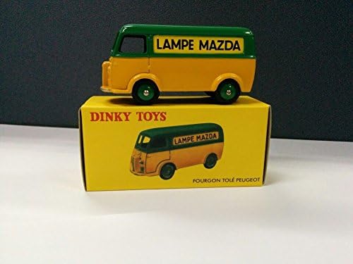 1:43 Atlas Dinky Toys 25B Peugeot D.3.A. Fourgon Tole Peugeot (Green/Yellow)