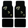Yellow Butterfly Front & Rear Carpet Car Truck SUV Floor Mats