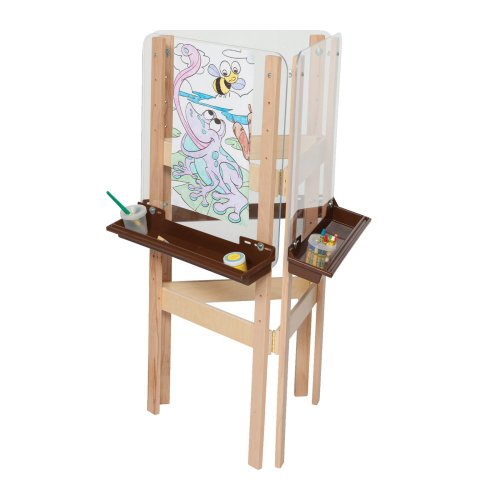 See Wood Designs 3 Way Easel with Acrylic and Brown Trays