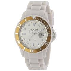 Madison New York Unisex-Armbanduhr Candy Time Silicon Analog Silikon creme U4167-09/2