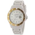 Madison New York - SU4167C - Montre Mixte - Quartz Analogique - Cadran Argent - Bracelet Silicone Beige