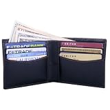 Leatherbay Classic Bi-Fold Leather Wallet - Black
