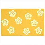 Accent Fleurettes Yellow Novelty Rug Size: 1'9 x 2'9 by 