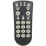 Yazawa 地上・BS・110°CSデジタル対応大きい蓄光ボタンのテレビリモコン RC22BK 大きい