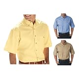 Bill Blass Premium - Adult Short-Sleeve Sanded Gabardine Shirt (8074) at Bill Blass