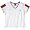 Womens Balle de Match Courtside V-Neck Top-White/Brick (SM)