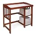 Badger Basket Changing Table with Desk - Cherry