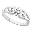 14K White Gold Diamond Ring - 0.18 Ct.