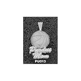 Purdue Boilermakers Solid Sterling Silver ''PURDUE MOM'' Basketball Pendant