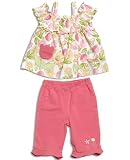 Le Top Tulip Time Pastel Tulip Print Smocked Shirt & Capri