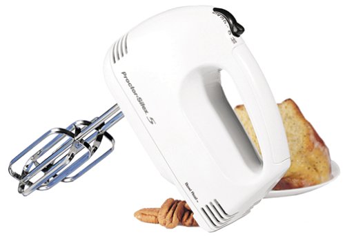Proctor Silex 62515 5-Speed Easy Mix Hand Mixer, White
