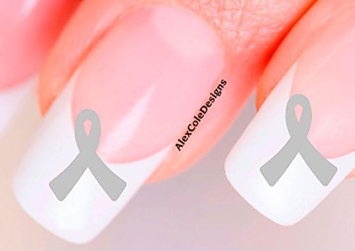 Classic Awareness Ribbon Stickers Decals (Light Grey)