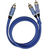 OEHLBACH BOOOM! Y-Adapter (1 RCA to 2 RCA) cable for subwoofers, 3m. Colour: Blue. STAR RATING : 3.