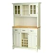 Buffet with 2-Door Hutch - White/ Natural