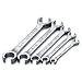 SK 381 SuperKrome 5 Piece 6 Point 1/4-inch to 7/8-Inch Flare Nut Wrench Set