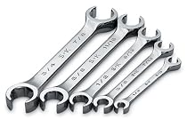 SK 381 SuperKrome 5 Piece 6 Point 1/4-inch to 7/8-Inch Flare Nut Wrench Set