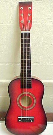 Childrens Red Acoustic Guitar Youth Beginner Kids