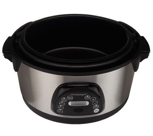 Technique 6.5 Qt Nonstick Pressure Cooker w/ Voice Command and Cookbook