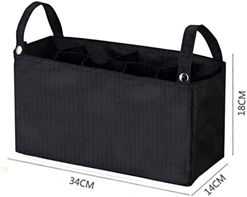 Fashion Multifunction Baby Travel Portable Diaper Bags Nappy Bags Insert Organizer for Mom Value Combo with 7 Pockets Black (13.4 x 5.5 x 7 Inch)