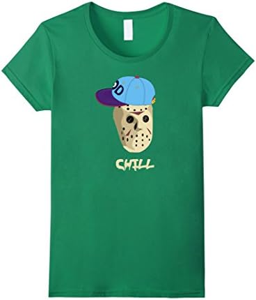 Women's Chill Baseball Cap Mask Halloween Costume T-Shirt  Medium Kelly Green
