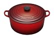 Le Creuset Cast Iron Round Casserole, Cerise, 24 cm