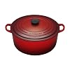 Le Creuset Cast Iron Round Casserole, Cerise, 24 cm