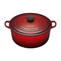 Le Creuset Cast Iron Round Casserole, Cerise, 24 cm