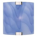 Nimbus-Clouded Glass Wall Sconce- Blue