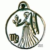 Virgo- Pewter Pendant Jewelry - Astrology - Zodiac - Sign - August 23 -September 22