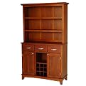 Wine Rack Buffet with Open Hutch - Cherry