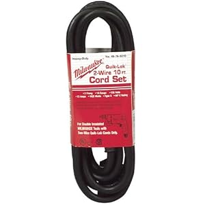 Milwaukee 48-76-5010 Quik-Lok 48-76-5010 10-Foot 2 Wire Double Insulated Cord by Milwaukee